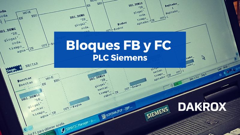 Bloques FB y FC en TIA Portal de Siemens.